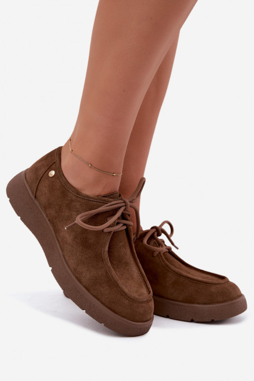 Women's faux suede shoes Tai turiciejka K7189-04 in sand
