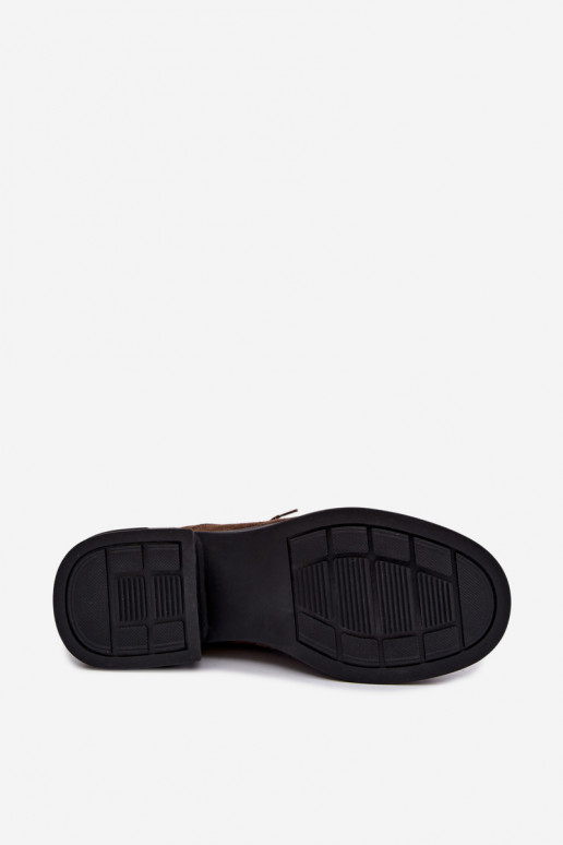 Faux suede paśiltinti moteriški batai Vinceza 67044 rudi