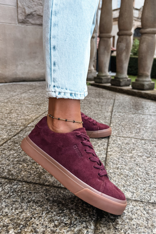 Women's sneakers Big Star UU274242 in burgundy