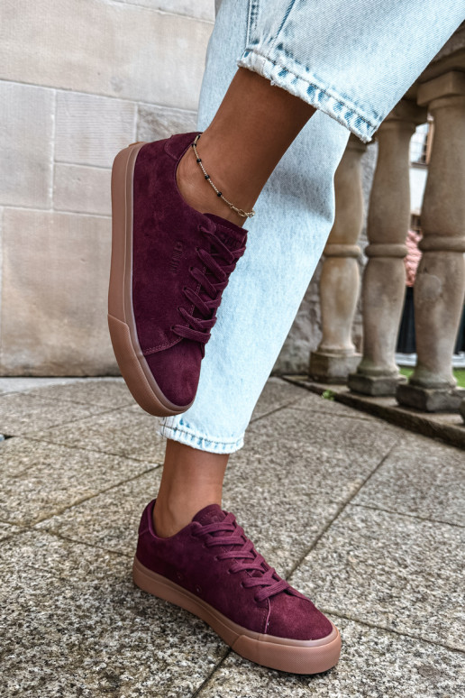 Women's sneakers Big Star UU274242 in burgundy