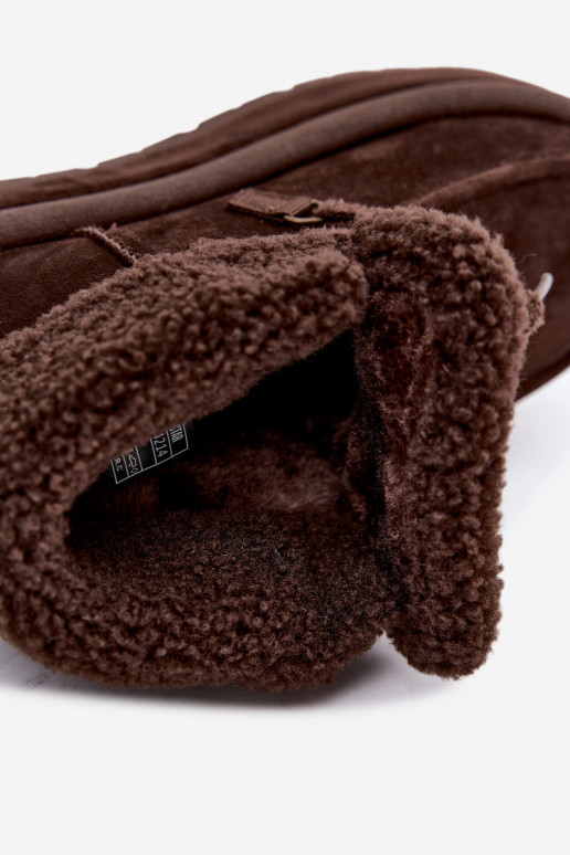 snow boots with platform and insulation Big Star UU274214 chocolate color