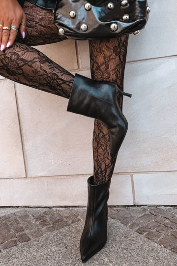 Ankle boots with thin heels and insulation, slip-on Big Star UU274494 black