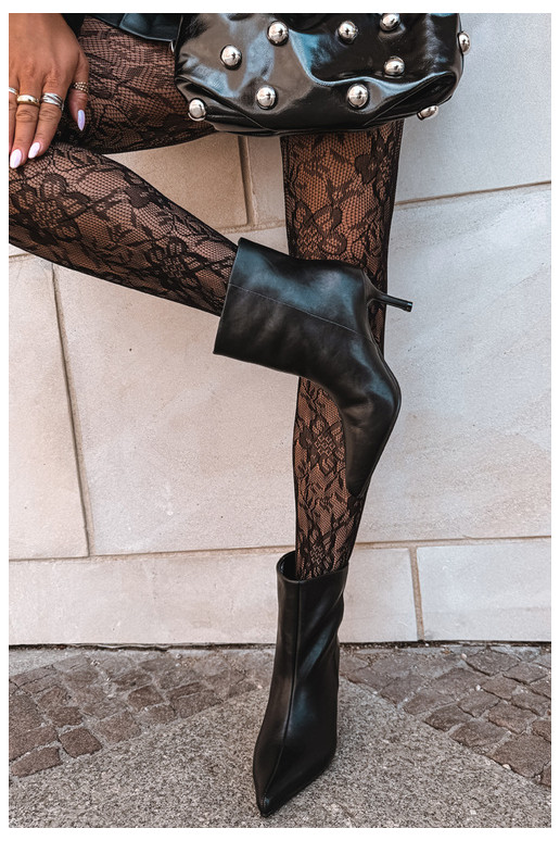 Ankle boots with thin heels and insulation, slip-on Big Star UU274494 black