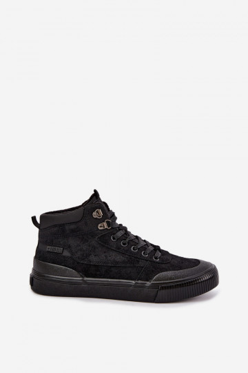 Ocieplane męskie buty casual Big Star UU174305 w kolorze czarnym 2