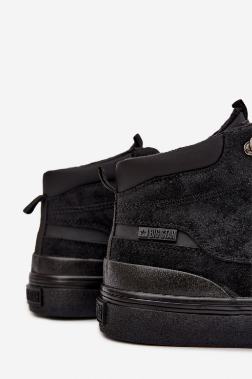 Ocieplane męskie buty casual Big Star UU174305 w kolorze czarnym