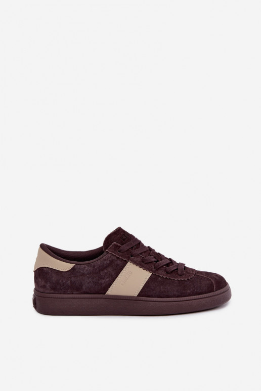 Suede sneakers for women Big Star UU274438 chocolate color