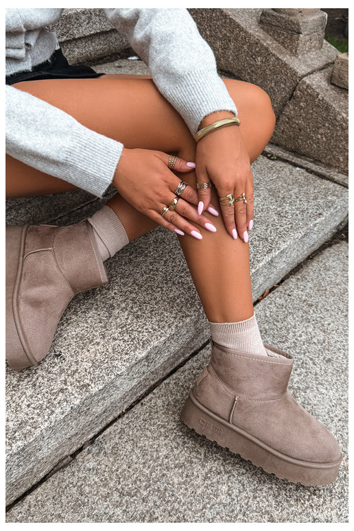Snow boots with platform Big Star UU274224 in sand