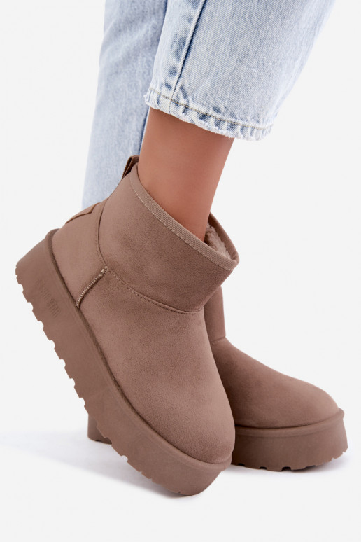 Snow boots with platform Big Star UU274224 in sand