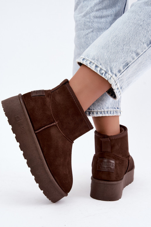 Snow boots with platform Big Star UU274223 in chocolate