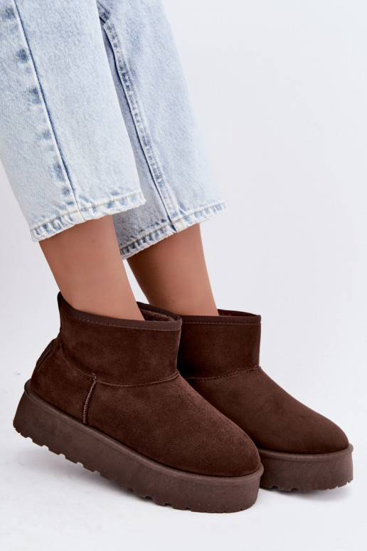 Sniego batai su platforma Big Star UU274223 šokolado spalvos