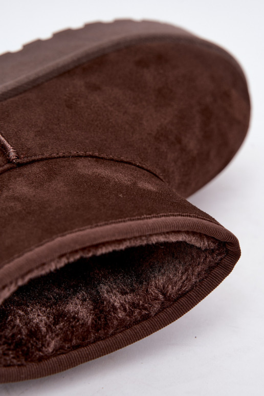 Snow boots with platform Big Star UU274223 in chocolate