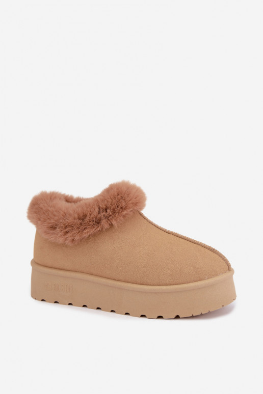 Snow boots with platform and fur Big Star UU274202 in brown