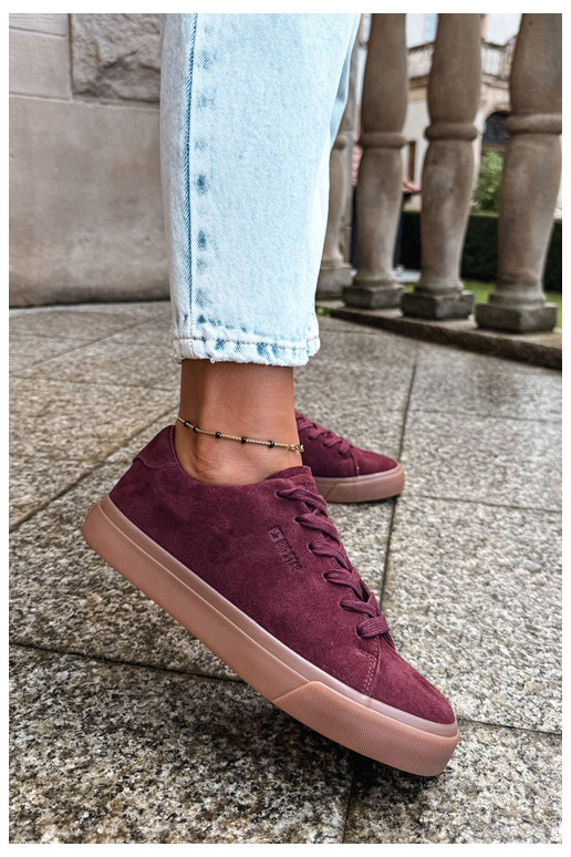 Women's sneakers Big Star UU274242 in burgundy