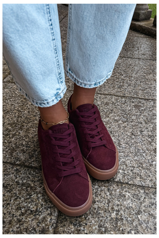 Women's sneakers Big Star UU274242 in burgundy