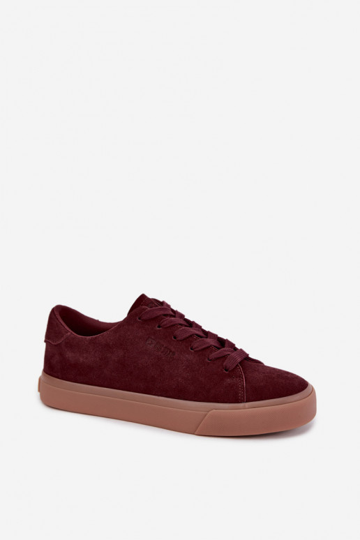 Sportowe buty damskie Big Star UU274242 w bordowym kolorze
