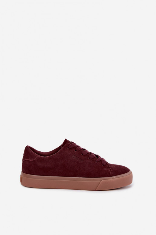 Sportowe buty damskie Big Star UU274242 w bordowym kolorze