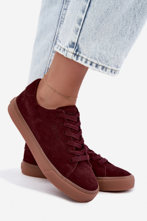 Women's sneakers Big Star UU274242 in burgundy