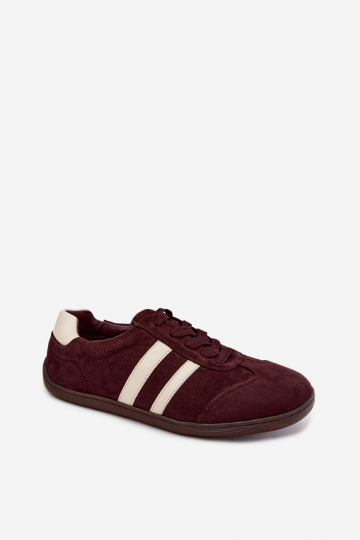 Women's sneakers Barefoot burgundy color Kessy