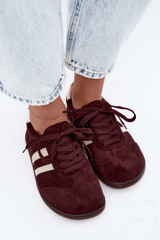 Damskie sneakersy Barefoot w kolorze bordowym Kessy