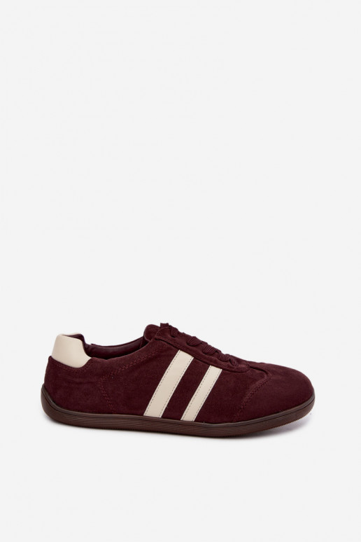 Women's sneakers Barefoot burgundy color Kessy
