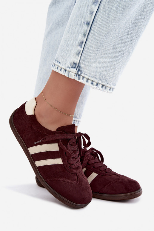 Damskie sneakersy Barefoot w kolorze bordowym Kessy