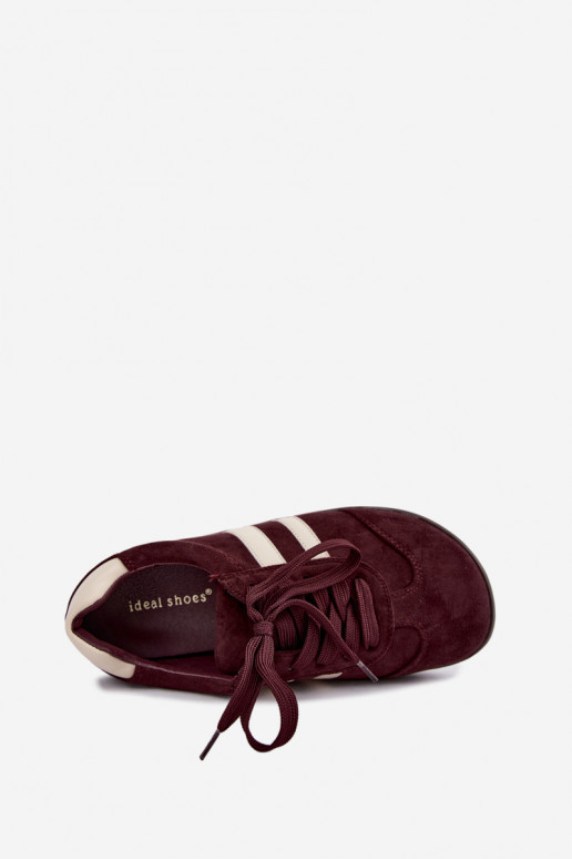 Damskie sneakersy Barefoot w kolorze bordowym Kessy