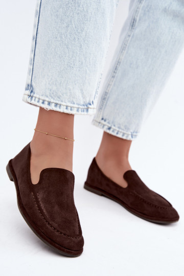 Women's moccasins chocolate color Mireliah