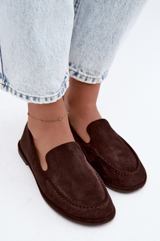 Women's moccasins chocolate color Mireliah