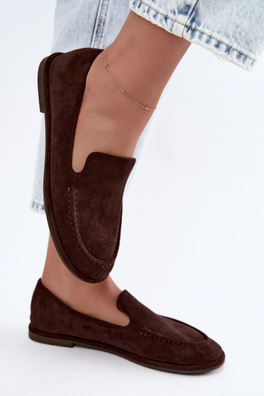 Women's moccasins chocolate color Mireliah