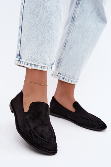 Women's moccasins black color Mireliah