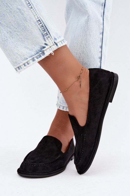 Women's moccasins black color Mireliah