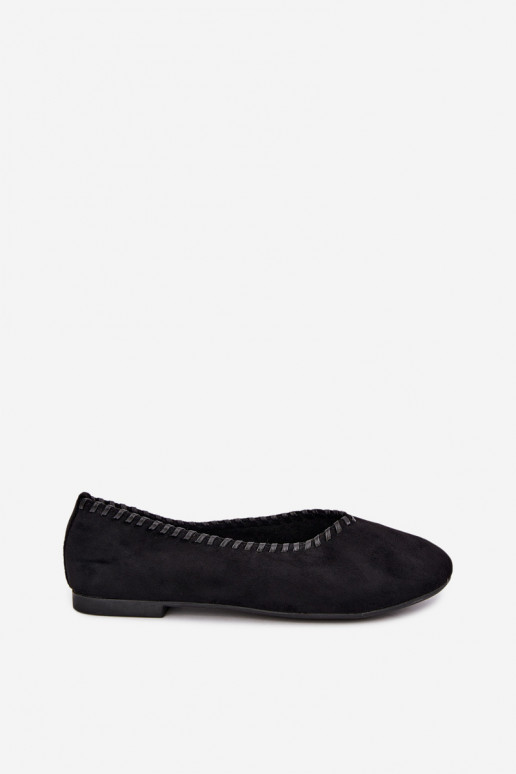 Black ballet flats with woven detail Talessa