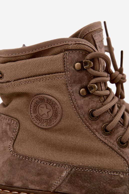 Sand suede boots for men Big Star UU174253