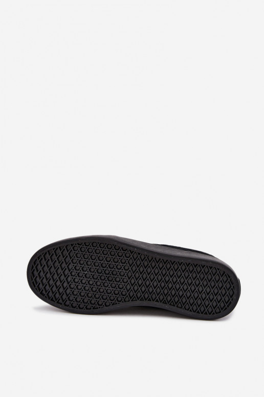 Czarne ocieplane zamszowe sneakersy męskie Big Star UU174118
