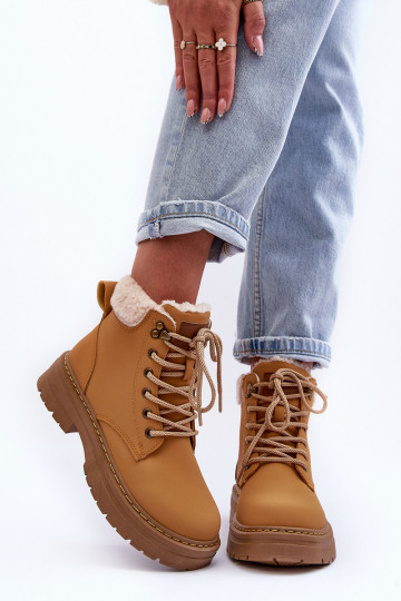 Brown women's shoes with insulation Jette