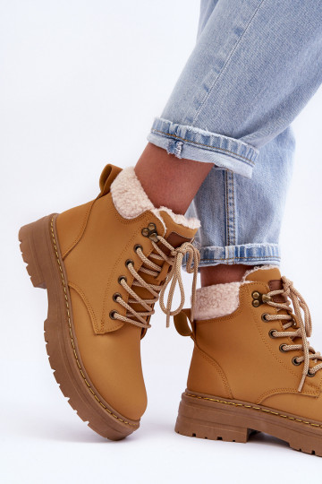 Brown women's shoes with insulation Jette 2