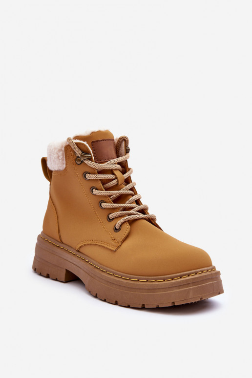 Brown women's shoes with insulation Jette