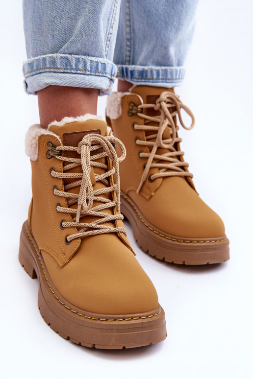 Brown women's shoes with insulation Jette