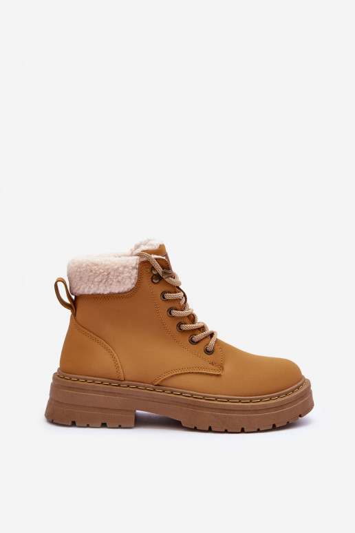 Brown women's shoes with insulation Jette