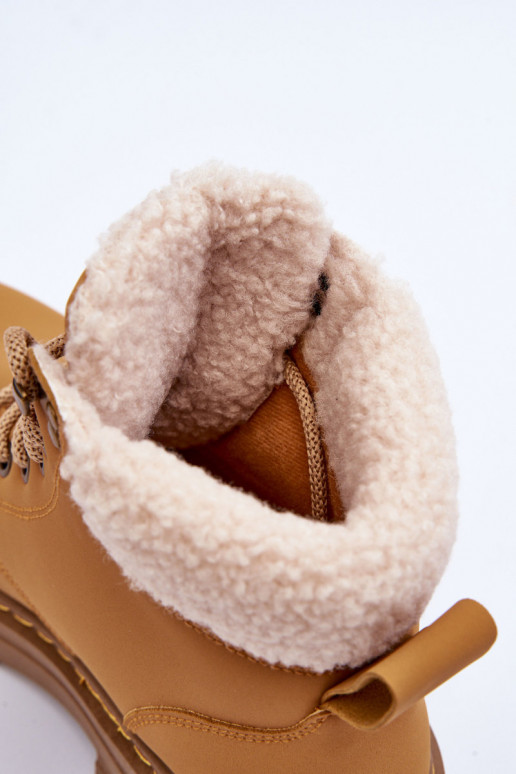 Brown women's shoes with insulation Jette