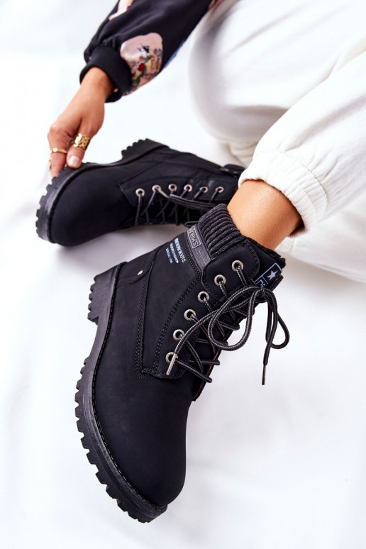 Women's black ankle boots Grunders