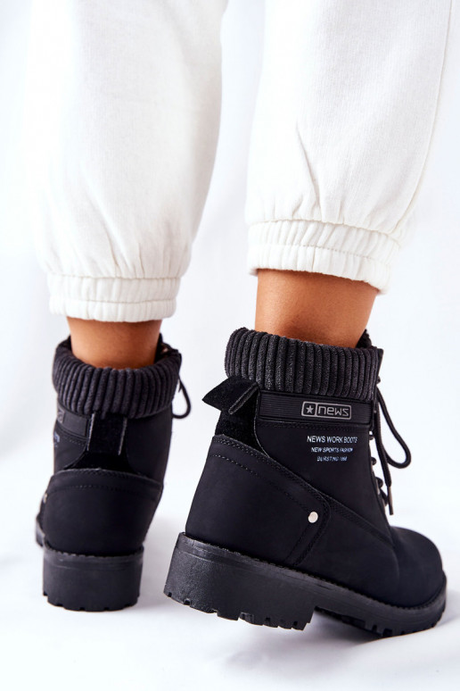 Women's black ankle boots Grunders