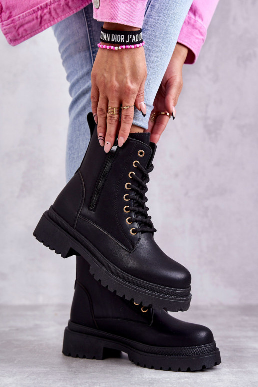 Naistep insulated black ankle boots Dorchen