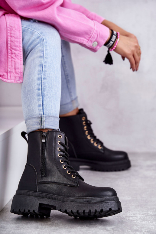 Women's insulated black ankle boots Dorchen