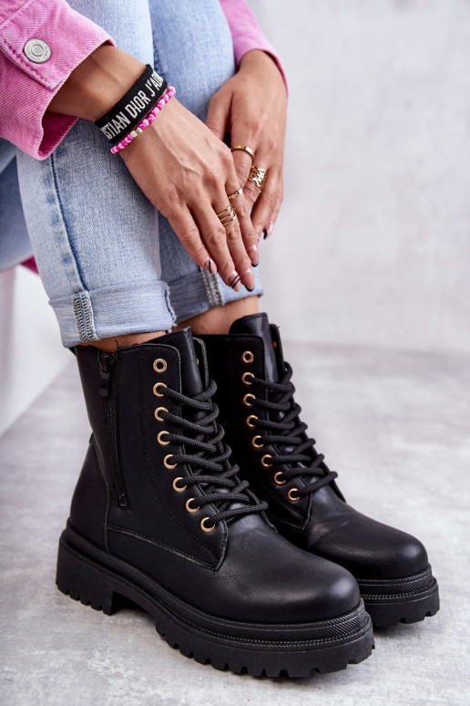 Women's insulated black ankle boots Dorchen