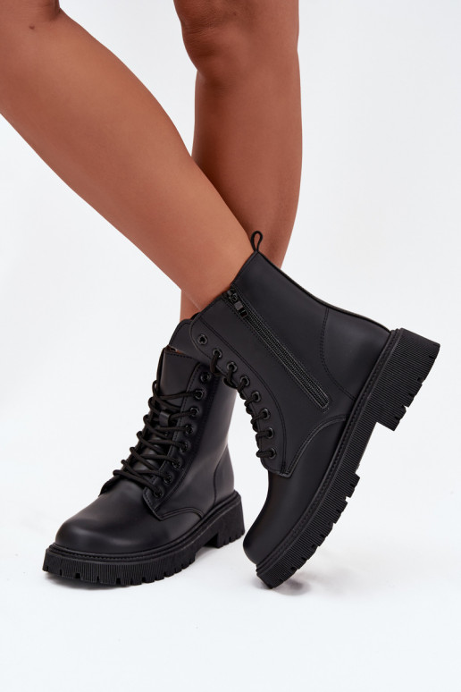 Naistep insulated black work ankle boots Tavera