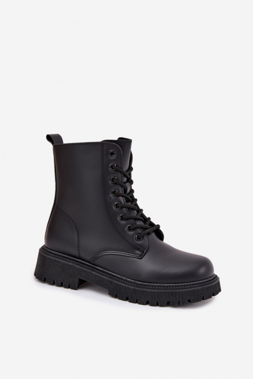 Naistep insulated black work ankle boots Tavera