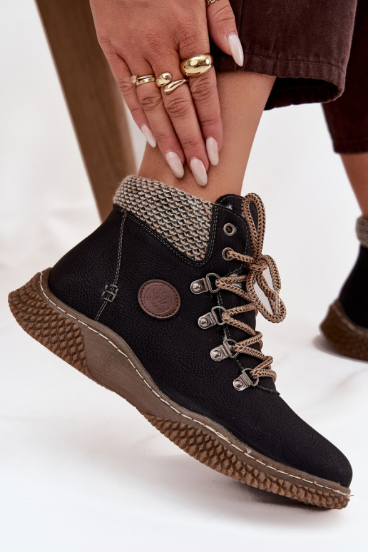 Women's insulated black ankle boots Zenaya