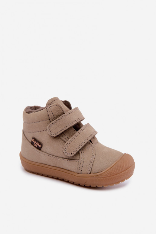 Leather children's winter boots Froddo G2110138-4 sand