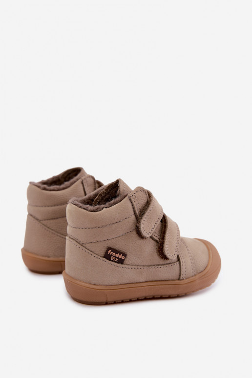 Leather children's winter boots Froddo G2110138-4 sand